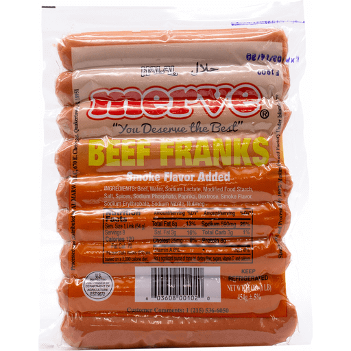 MERVE BEEF FRANKS 1LB